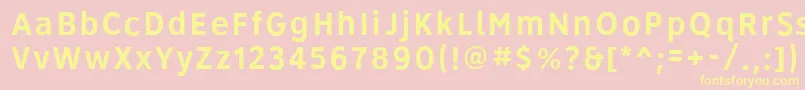 Roadgeek2005Series4b Font – Yellow Fonts on Pink Background