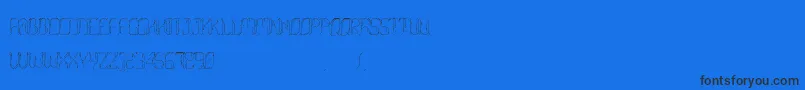 Morgenstern-Schriftart – Schwarze Schriften auf blauem Hintergrund