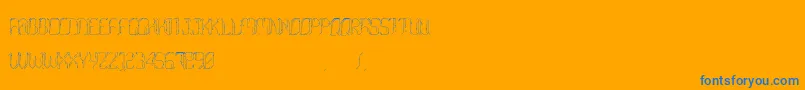 Morgenstern-Schriftart – Blaue Schriften auf orangefarbenem Hintergrund