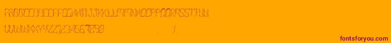 Morgenstern-Schriftart – Violette Schriften auf orangefarbenem Hintergrund