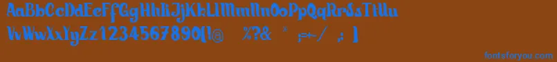 Шрифт HiatusRegular – синие шрифты на коричневом фоне