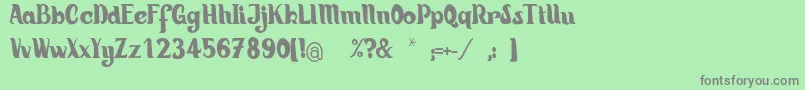 HiatusRegular Font – Gray Fonts on Green Background