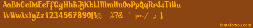 HiatusRegular Font – Orange Fonts on Brown Background