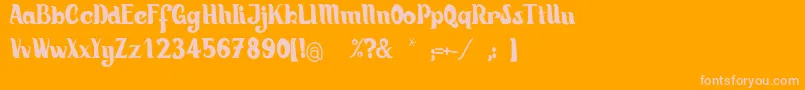 HiatusRegular Font – Pink Fonts on Orange Background