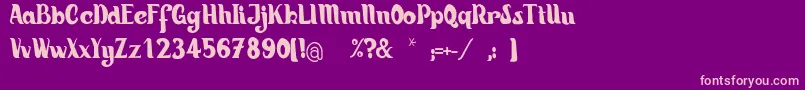 HiatusRegular Font – Pink Fonts on Purple Background