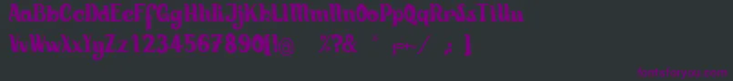 Czcionka HiatusRegular – fioletowe czcionki na czarnym tle