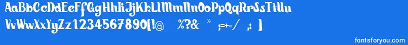 HiatusRegular Font – White Fonts on Blue Background