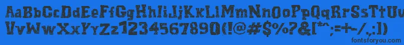 CordelEncarnado Font – Black Fonts on Blue Background