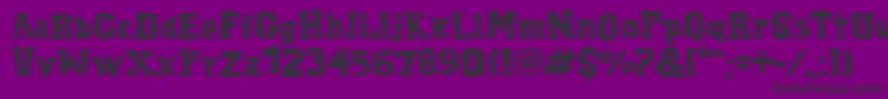 フォントCordelEncarnado – 紫の背景に黒い文字