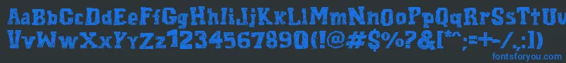 CordelEncarnado Font – Blue Fonts on Black Background