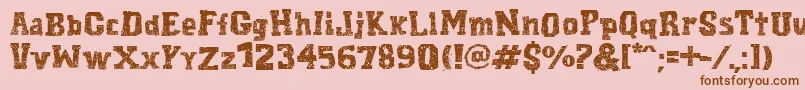 CordelEncarnado Font – Brown Fonts on Pink Background