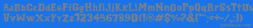 CordelEncarnado Font – Gray Fonts on Blue Background