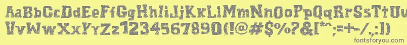 CordelEncarnado Font – Gray Fonts on Yellow Background