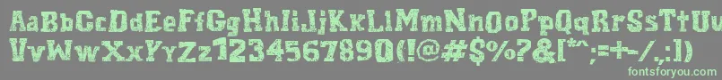 CordelEncarnado-Schriftart – Grüne Schriften auf grauem Hintergrund
