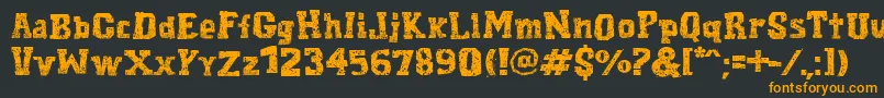 CordelEncarnado Font – Orange Fonts on Black Background