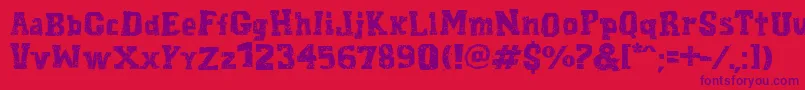 CordelEncarnado Font – Purple Fonts on Red Background