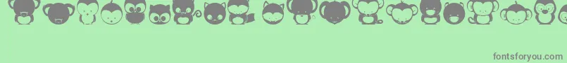 Animox Font – Gray Fonts on Green Background