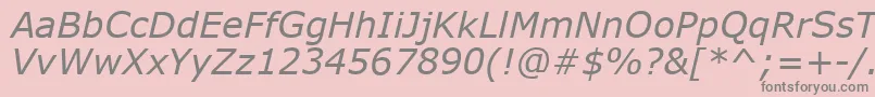 VerdanaKoi8Italic Font – Gray Fonts on Pink Background
