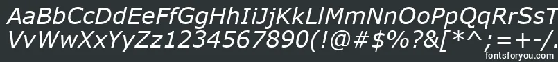 Шрифт VerdanaKoi8Italic – белые шрифты