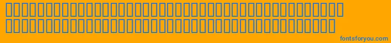 Maximillion Font – Blue Fonts on Orange Background