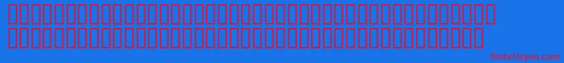フォントMaximillion – 赤い文字の青い背景
