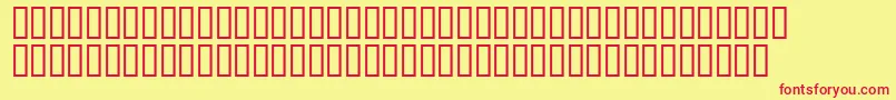 Maximillion Font – Red Fonts on Yellow Background