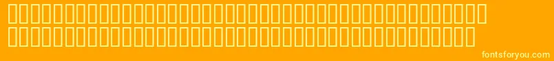 Maximillion-Schriftart – Gelbe Schriften auf orangefarbenem Hintergrund