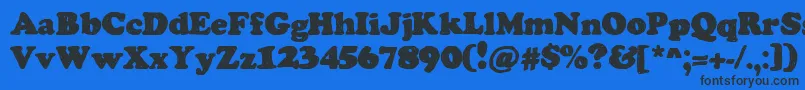 ChemistryByDenne Font – Black Fonts on Blue Background