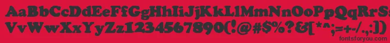 ChemistryByDenne Font – Black Fonts on Red Background