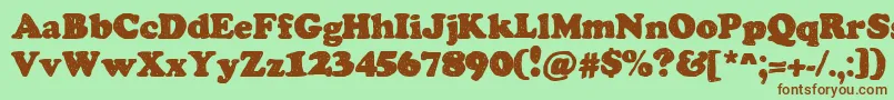 ChemistryByDenne Font – Brown Fonts on Green Background