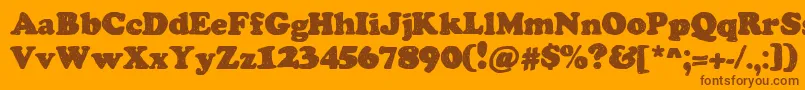 ChemistryByDenne Font – Brown Fonts on Orange Background