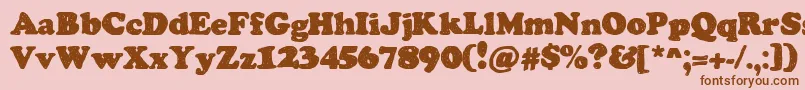 ChemistryByDenne Font – Brown Fonts on Pink Background
