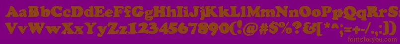 ChemistryByDenne Font – Brown Fonts on Purple Background