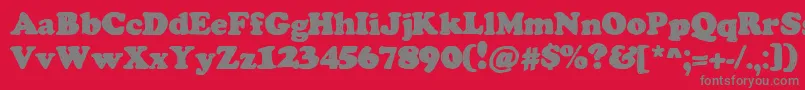 ChemistryByDenne-Schriftart – Graue Schriften auf rotem Hintergrund