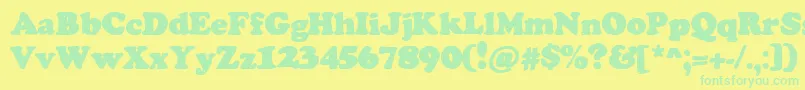 ChemistryByDenne Font – Green Fonts on Yellow Background
