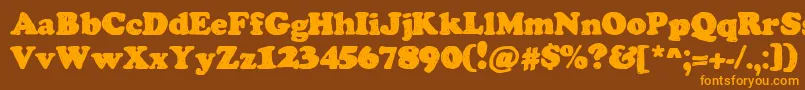 ChemistryByDenne Font – Orange Fonts on Brown Background