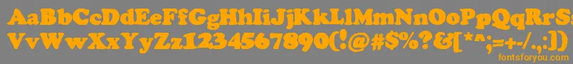 ChemistryByDenne Font – Orange Fonts on Gray Background
