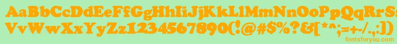 ChemistryByDenne Font – Orange Fonts on Green Background