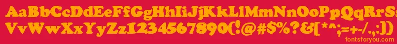 ChemistryByDenne Font – Orange Fonts on Red Background