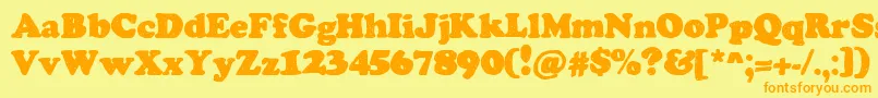 ChemistryByDenne Font – Orange Fonts on Yellow Background