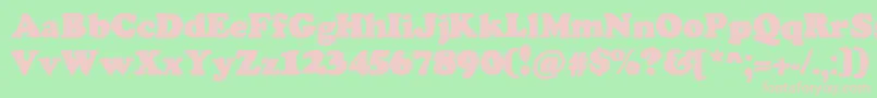 ChemistryByDenne Font – Pink Fonts on Green Background