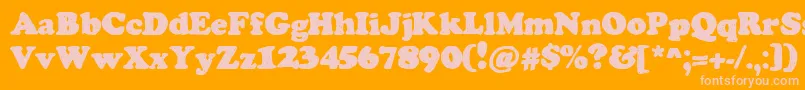 ChemistryByDenne Font – Pink Fonts on Orange Background