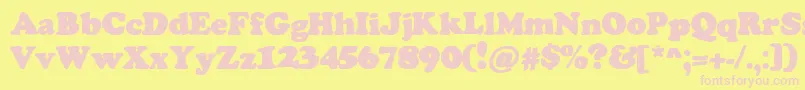 ChemistryByDenne Font – Pink Fonts on Yellow Background