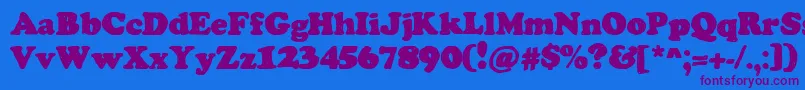 ChemistryByDenne Font – Purple Fonts on Blue Background