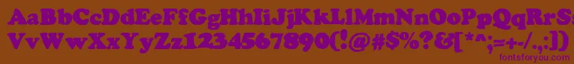 ChemistryByDenne Font – Purple Fonts on Brown Background