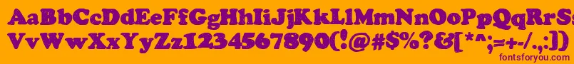 ChemistryByDenne Font – Purple Fonts on Orange Background