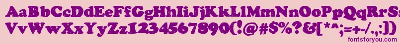 ChemistryByDenne Font – Purple Fonts on Pink Background