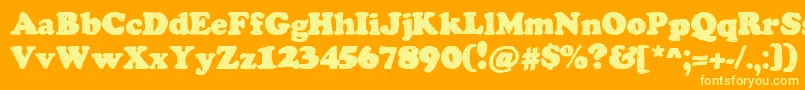 ChemistryByDenne Font – Yellow Fonts on Orange Background