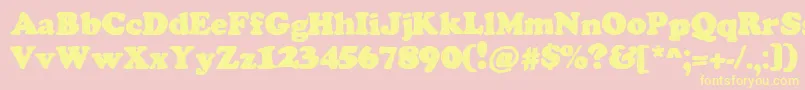 ChemistryByDenne Font – Yellow Fonts on Pink Background