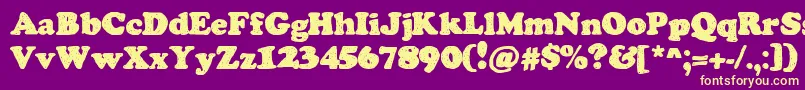 ChemistryByDenne Font – Yellow Fonts on Purple Background